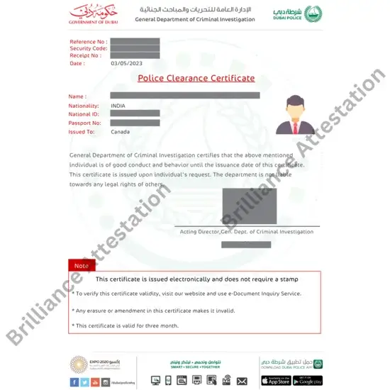 Purposes for UAE Police Clearance Certificate